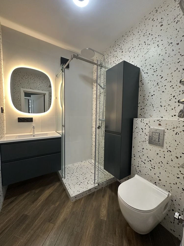 One-bedroom apartment with a kitchen of 21 square meters and individual gas heating