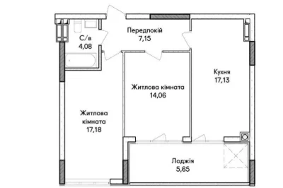 Selling a two-room apartment in Irpin. Comfortable suburb. Heating - gas.