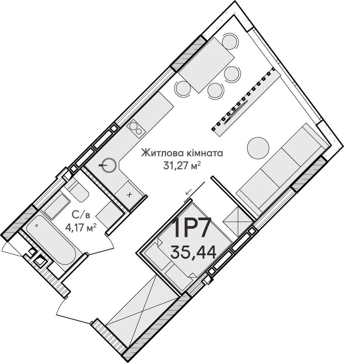 Самая дешевая 1-комнатная квартира в Ирпине, ЖК Синергия Сити. 1 300$ за