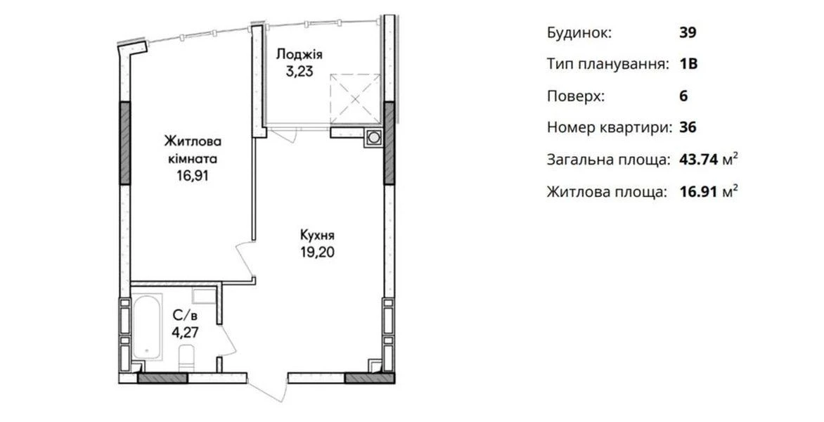New property in Irpin! Synergy City Phase 2! 43 sq m with balcony