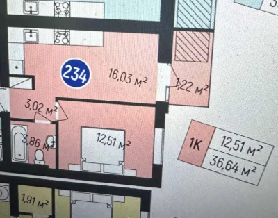1-кімнатна 37 м² у ЖК «Бургундія 3» в Ірпені - окрема спальн
