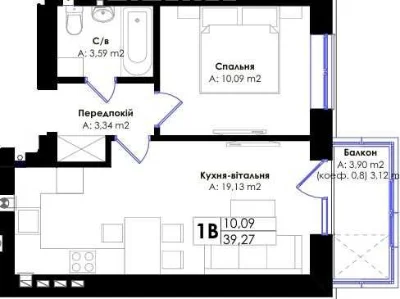 Продається однокімнатна квартира в центрі Ірпеня