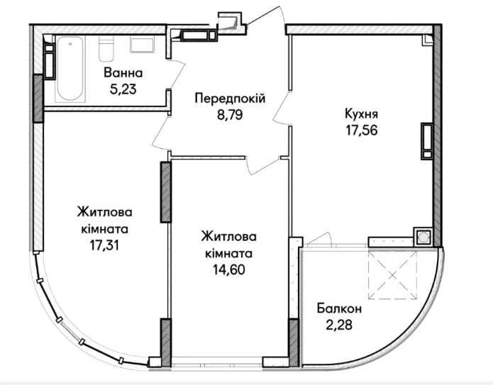 Продаю 2к квартиру. Двір без машин, гарна територія. Опаленн