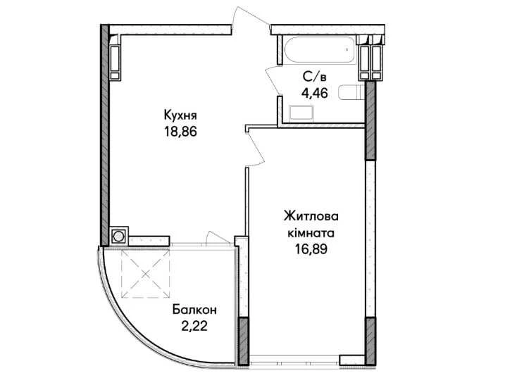 Apartment in SynerCity, Kyiv outskirts