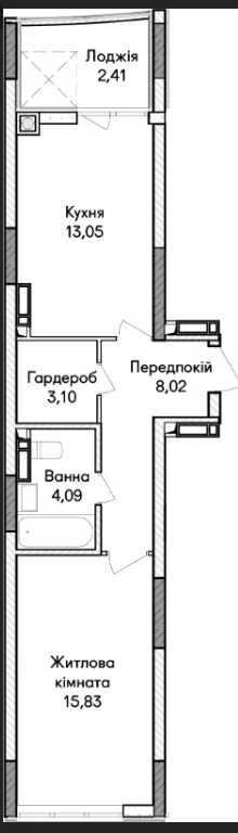 Apartment on Koblyanska Street with a wardrobe and balcony - installment payment
