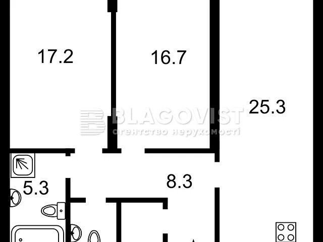 Sale of 2-room apartment 77.7 sq. m. on Knyazya Romana Mstislava Street