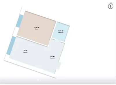 No commission | Residence "10AVENUE" | 1-bedroom | 39.59 m² | 5th floor