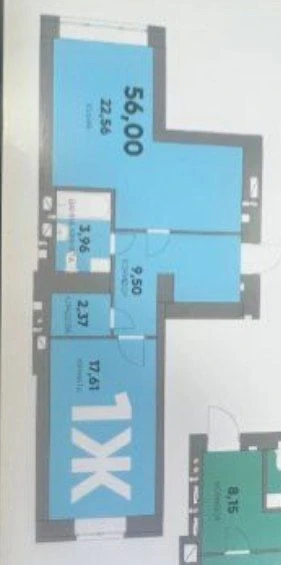 Apartment for Sale: 1-room apartment (Euro 2-room) bright apartment with a good layout