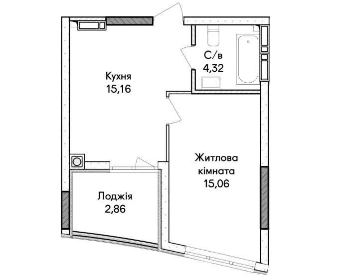 Apartment in Synergy City for 16 596 UAH/month Payment Included
