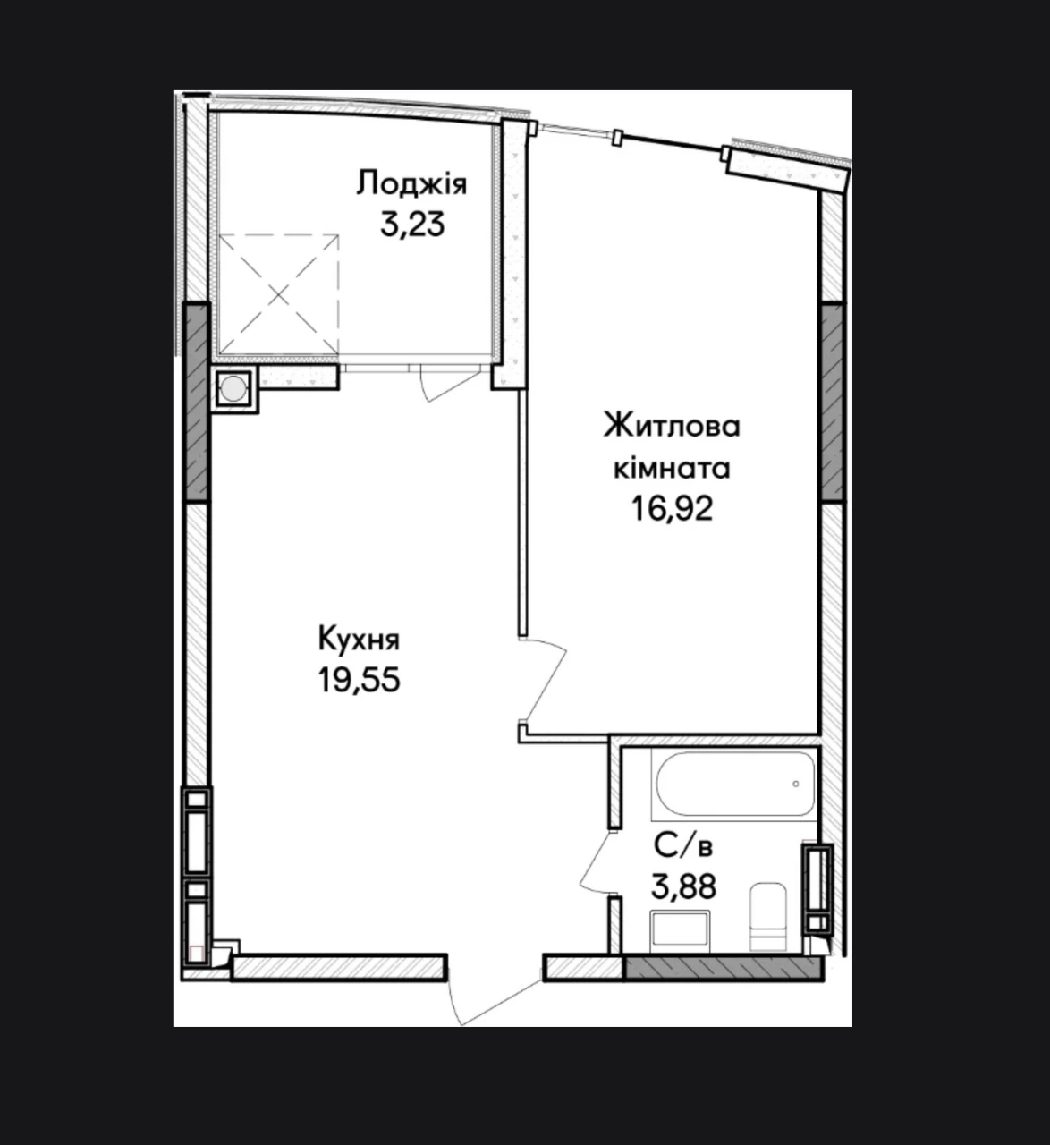 Продається велика 1-кімнатна квартира в ЖК "ЕОСЕЛЬ" з 1% знижкою