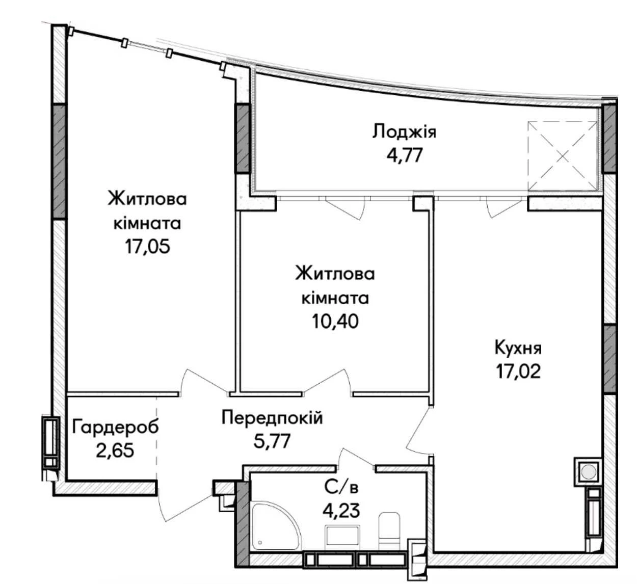 Apartment in Synergy City for 15 000 UAH/month ЄОселя