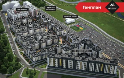 Government Єоселя Program Sale 1-bedroom apartment 39.5 sq m, ЖК Моло