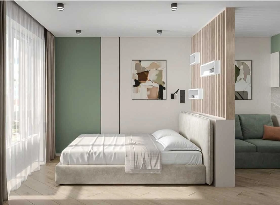 Studio apartment with renovation. Irpin'