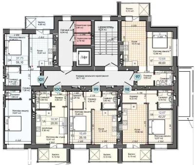 Irpin, sale of a 1-room apartment 38 sq.m. in the Olimp 3 residential complex on Soborn street