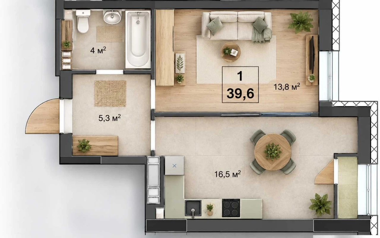 Від власника 1к 39,6 м² в ЖК Ірпінь Сіті, тепла підлога