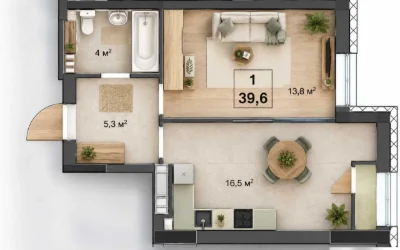 Від власника 1к 39,6 м² в ЖК Ірпінь Сіті, тепла підлога