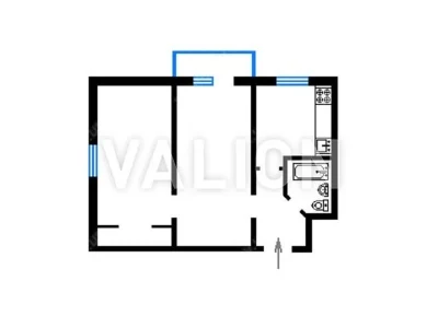 For sale 2-room apartment 46 sq. m on Sobornosti Ave. 18A • ID 34