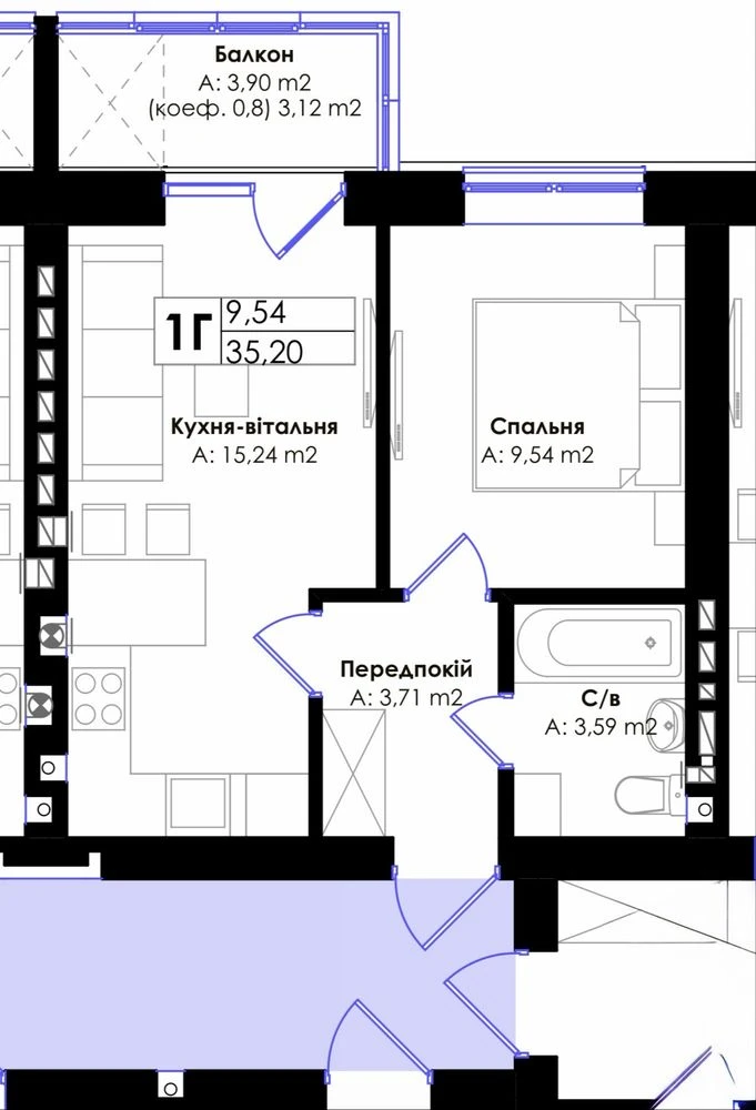 От застройщика! 1к квартира с индивидуальным газовым отоплением! Центр