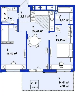 Great Offer For Sale 2-bedroom apartment, 70m2, ЖК Ютландія (Utlandia 2)