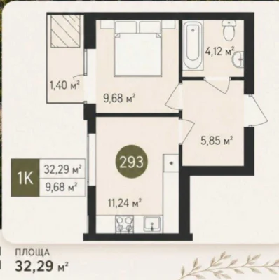 Sale of a 1-bedroom apartment in the "Burgondiya 3" residential complex, Irpin.