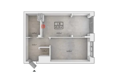 Euro 2-room apartment in Mюнхаузен 2 residential complex. Payment in installments up to 45 months. First