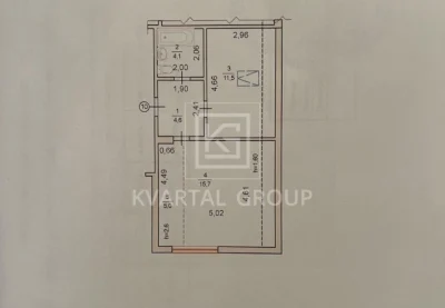 Продаж однокімнатної квартири 41м2 з меблями та технікою нав