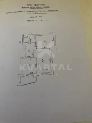 Two-bedroom apartment with balcony. Central Park