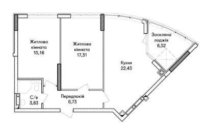 2-room apartment in a complex with a courtyard! Installment option of 31,000 UAH per month. Near Kyiv