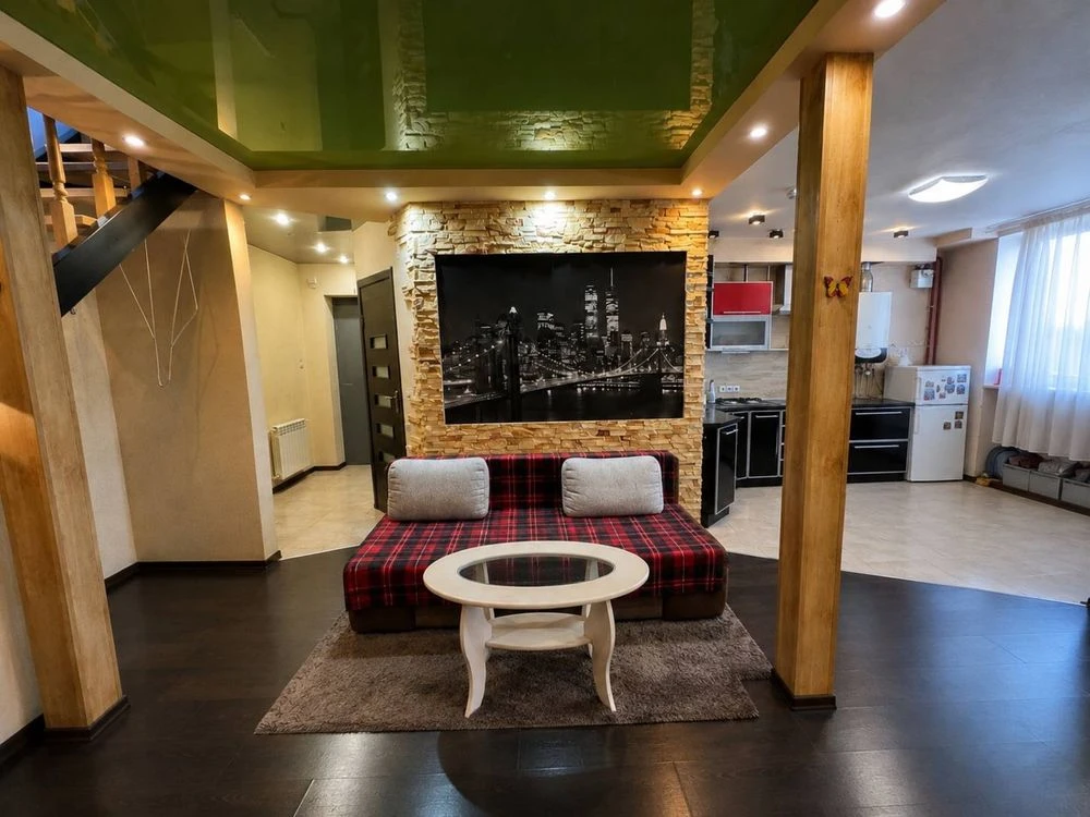 For sale a two-level 3-room apartment with gas heating.