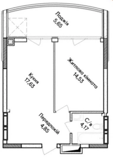 Certificate!! One-bedroom apartment with balcony and gas.