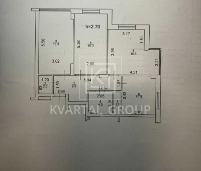 Sale of a 3-bedroom apartment in residential complex "Central 2" with maximum