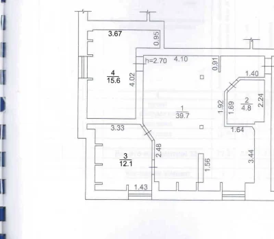 3-room apartment renovated! Central part of the city, gas. Without