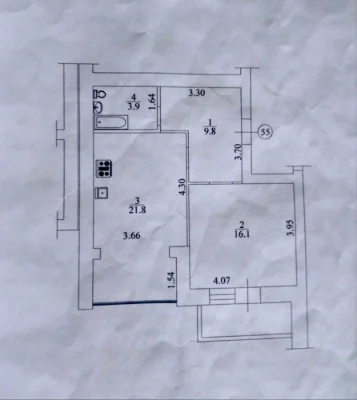 Spacious 1-bedroom apartment in the area of Central Park in a modern building