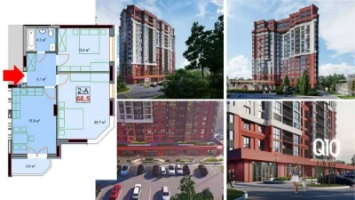 Продаж актуальної 2к квартири 66 м2 - 55 621 $ (837 дол м2!)