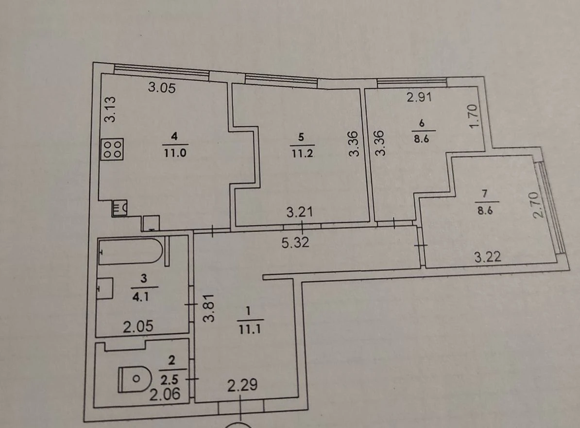 Продається квартира в Ірпні, 3 кімнати, з ремонтом, газ, "Синер"