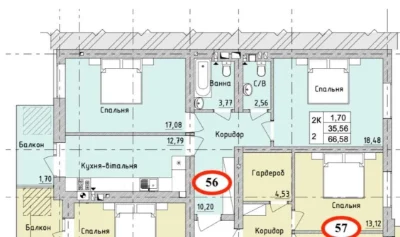 No commission! 2-room apartment 65 sq m in Irpin - from the developer