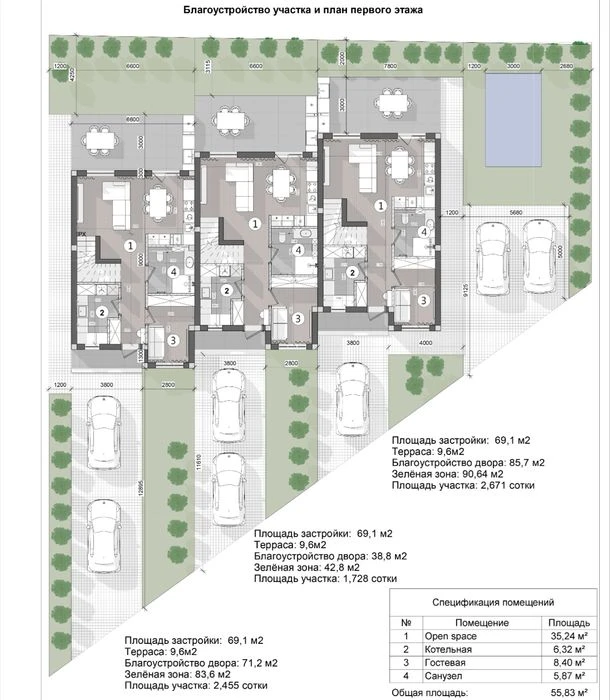 New townhouses in a modern style for sale, Zolota Gorka/Chor
