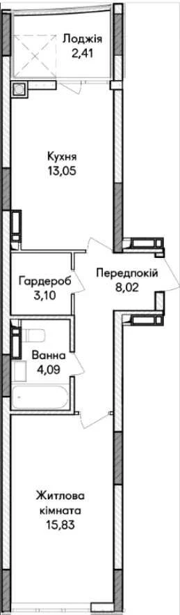 Велика квартира 46.5 м² у новій черзі! Розстрочка від 23 715