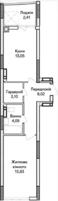 Велика квартира 46.5 м² у новій черзі! Розстрочка від 23 715