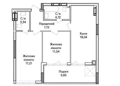 2-room apartment in the "Synergy City" residential complex! Best for investment, B