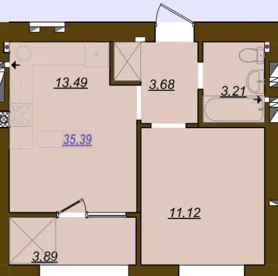 For Sale: 1-bedroom apartment with balcony in Irpin. ЖК Молодість. Individual