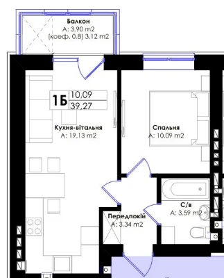 Sale of a two-bedroom apartment. Central Park, Irpin
