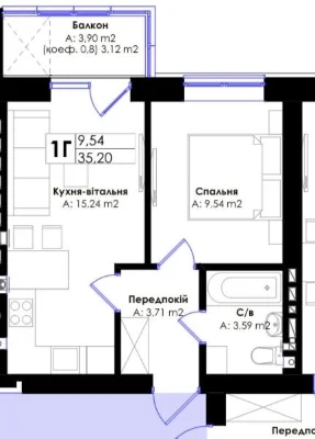 В готовому будинку по вул Літературній продам квартиру з газ