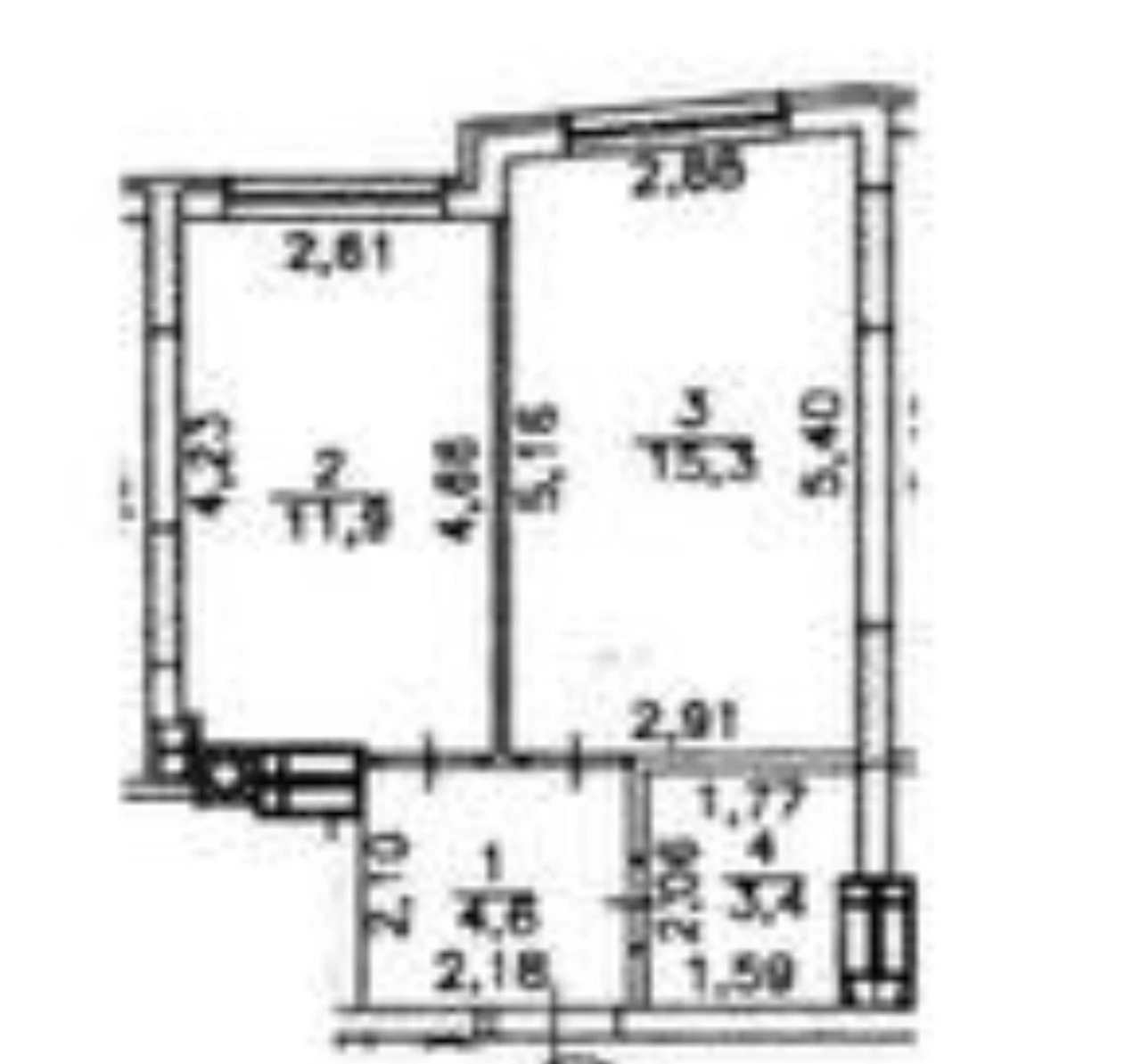 One-room apartment for sale with voucher and certificate