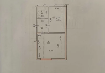 Продажа: Квартира 1-комнатная, 41 м2, с мебелью и техникой
