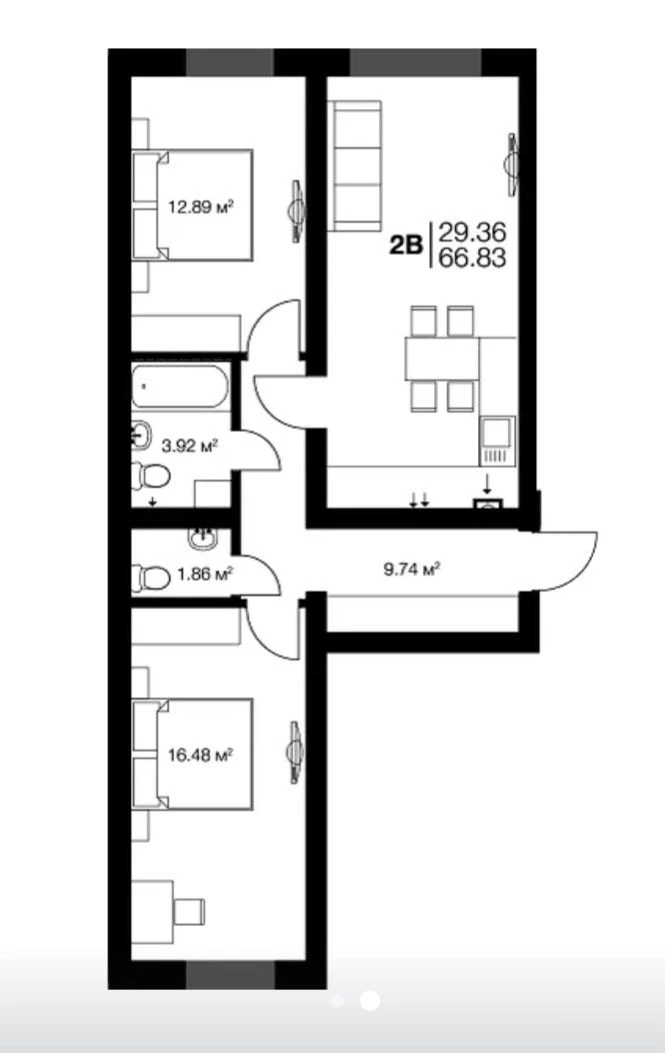 Продається 2-кімнатна квартира з сучасним ремонтом в Ірпені