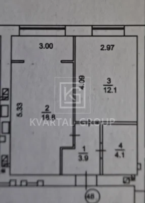 For Sale: 1-bedroom apartment 39m2 with RENOVATION in ЖК Нові метри Парк.
