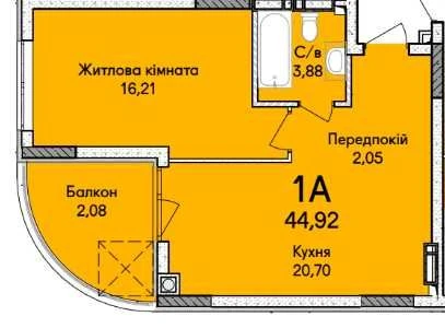 Ирпень, 1-кімнатна квартира, 45 м² з терасою. Новый жилой комплекс с укрытием
