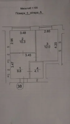 Квартира в Ірпені, 1 кімната, 36,2 м² з вікнами на набережну |