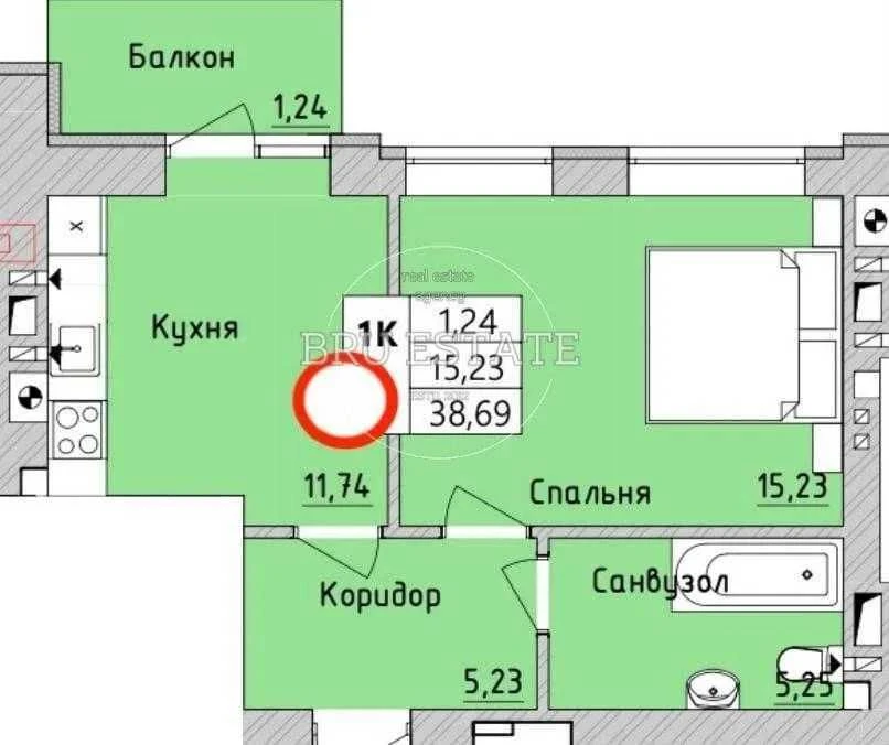 Продаж 1 кімнатної квартири  ЖК Бургундія вул. Григорія Сков